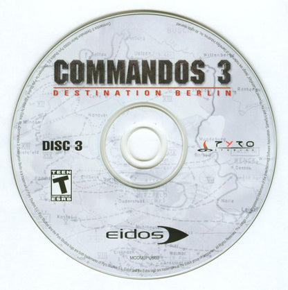 Commandos 3: Destination Berlin Disc 1-3 Microsoft Windows PC CD-PC Gamez USA