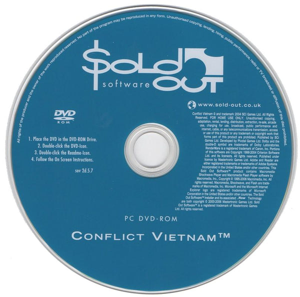 Conflict Vietnam Microsoft Windows PC DVD by PC Gamez USA