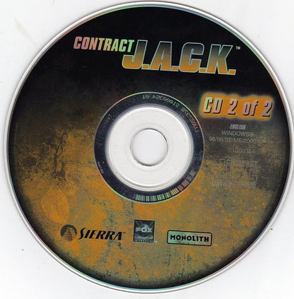 Contract J.A.C.K. Disc 1-2 2003 Microsoft Windows PC CD Sierra Entertainment Monolith-PC Gamez USA