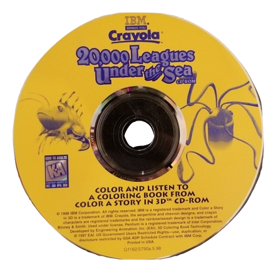 20,000 Leagues Under the Sea (IBM and Crayola's 3D Coloring) Microsoft Windows PC CD