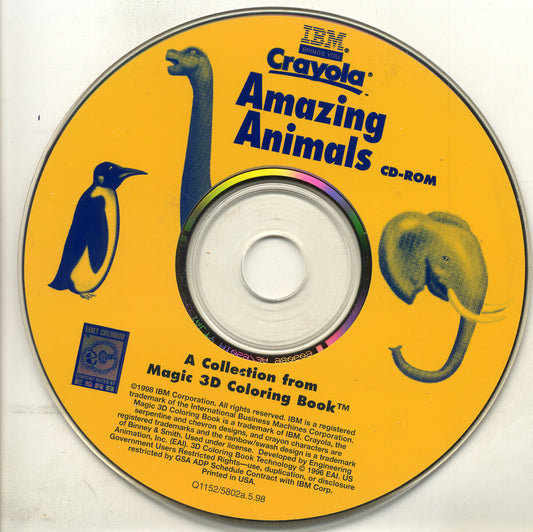 Crayola Amazing Animals Microsoft Windows PC CD-PC Gamez USA
