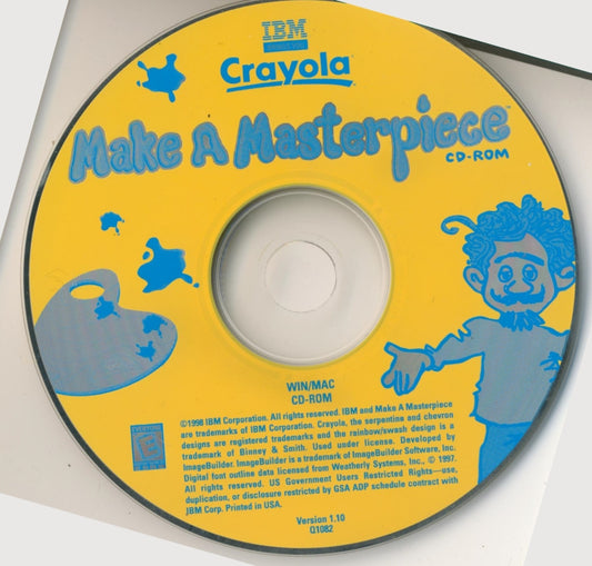 Crayola Make A masterpiece Microsoft Windows PC CD-PC Gamez USA