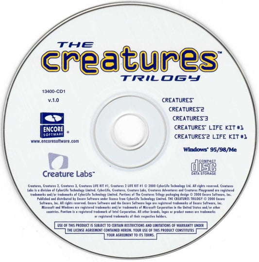 Creatures Trilogy Microsoft Windows PC CD-PC Gamez USA