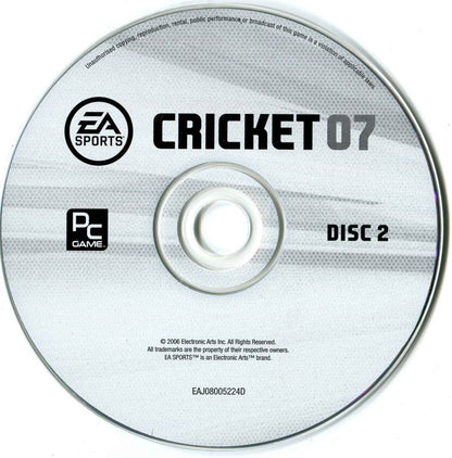 Cricket 07 Disc 1-2 Microsoft Windows PC CD-PC Gamez USA