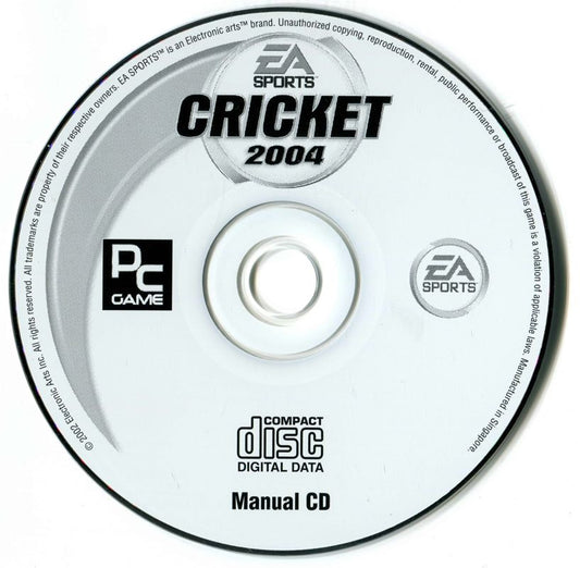 Cricket 2004 Disc 1-2 Microsoft Windows PC CD-PC Gamez USA