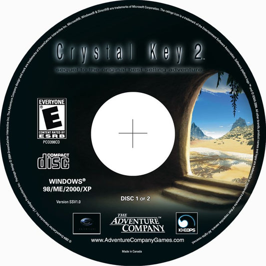 Crystal Key II The Far Realm Disc 1-2 Microsoft Windows PC CD-PC Gamez USA