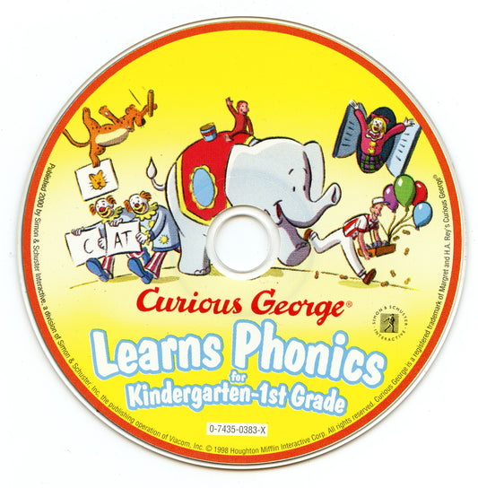 Curious George Learns Phonics for Kindergarten First Grade Microsoft Windows PC-PC Gamez USA