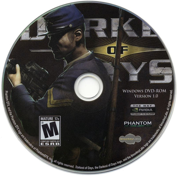Darkest of Days Microsoft Windows PC DVD by PC Gamez USA