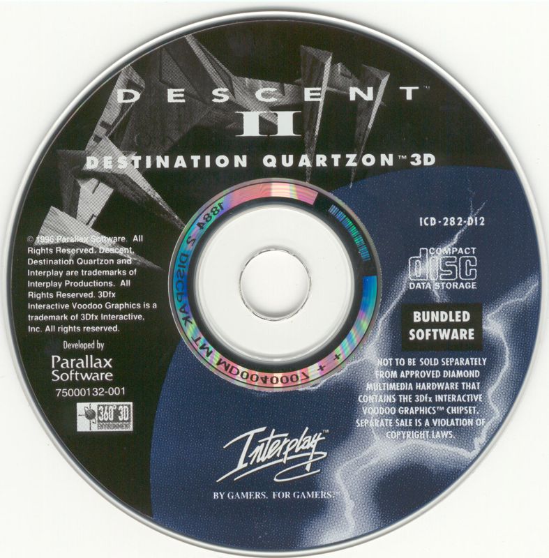 Descent II Destination Quartzon Microsoft Windows PC CD-PC Gamez USA