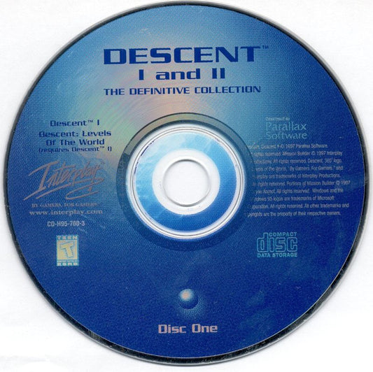Descent I and II - The Definitive Collection Disc 1-3 Microsoft Windows PC CD-PC Gamez USA