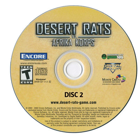 Desert Rats Pc Game Desert Rats vs Afrika Korps Disc 1-2 Microsoft Windows PC CD Game – PC ...