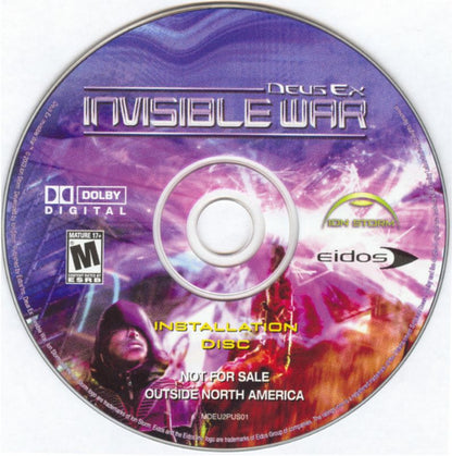 Deus Ex Invisible War Disc 1-2 Microsoft Windows PC CD-PC Gamez USA