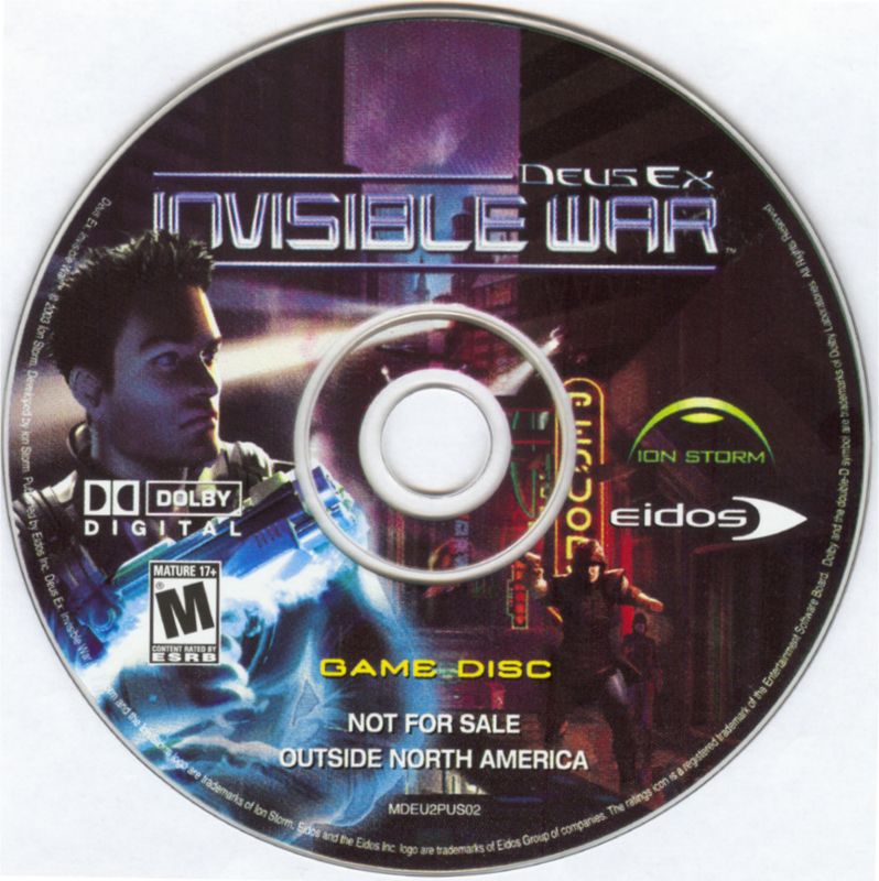 Deus Ex Invisible War Disc 1-2 Microsoft Windows PC CD-PC Gamez USA