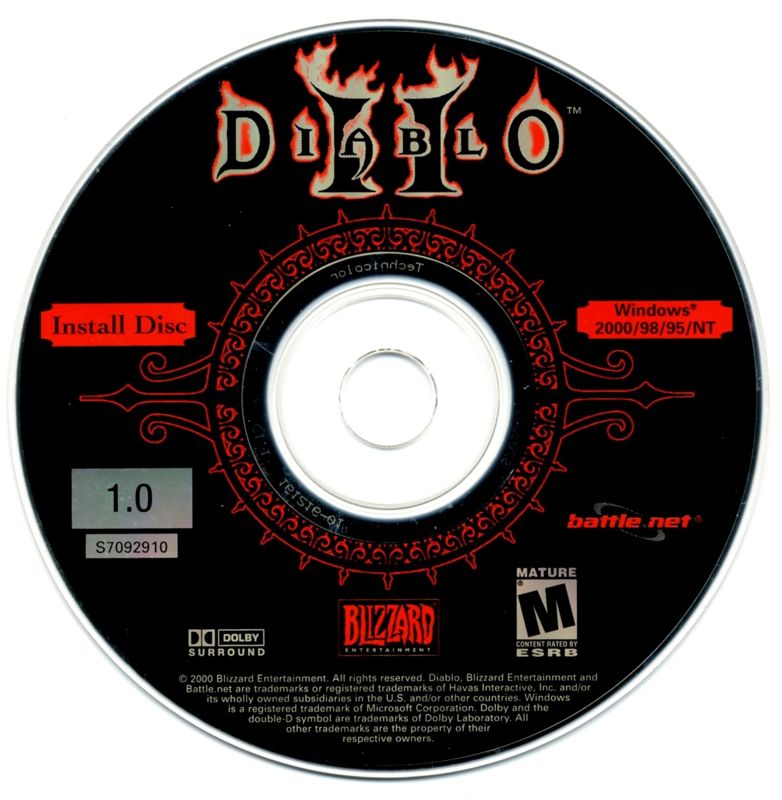 Diablo II Disc 1-3 Microsoft Windows PC CD-PC Gamez USA