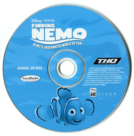 Disney Pixar Finding Nemo Underwater World of Fun Microsoft Windows PC CD-PC Gamez USA