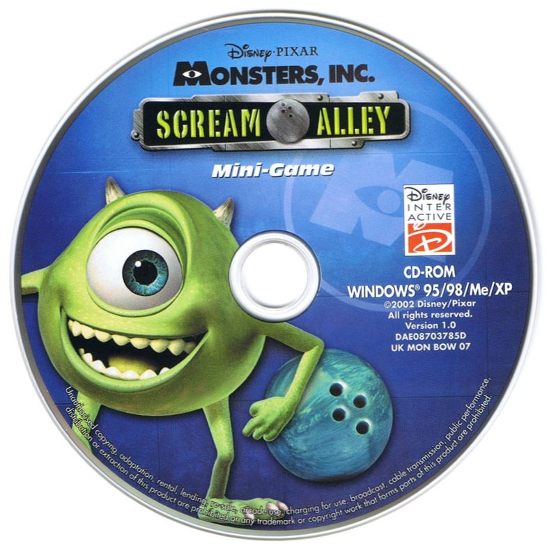 Disney Pixar's Monsters Inc Wreck Room Arcade Bowling for Screams Microsoft Windows PC CD-PC Gamez USA