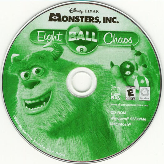 Disney Pixar's Monsters Inc Wreck Room Arcade Eight Ball Chaos Microsoft Windows PC CD-PC Gamez USA