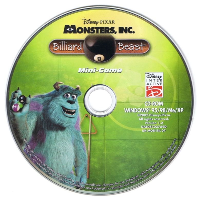 Disney Pixar's Monsters Inc Wreck Room Arcade Eight Ball Chaos Microsoft Windows PC CD-PC Gamez USA