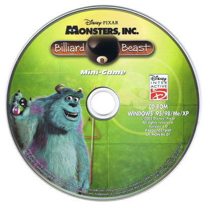 Disney Pixar's Monsters Inc Wreck Room Arcade Eight Ball Chaos Microsoft Windows PC CD-PC Gamez USA