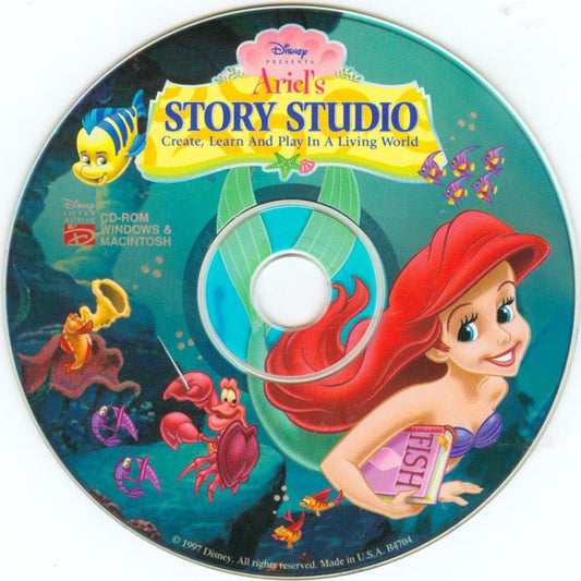 Disney Presents Ariel's Story Studio Microsoft Windows PC CD-PC Gamez USA