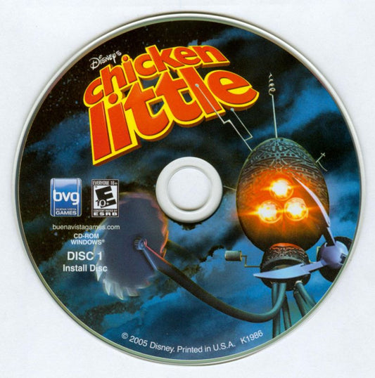 Disney's Chicken Little Disc 1-2 Microsoft Windows PC CD-PC Gamez USA