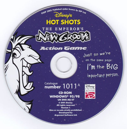 Disney’s The Emperor’s New Groove Microsoft Windows PC CD-PC Gamez USA