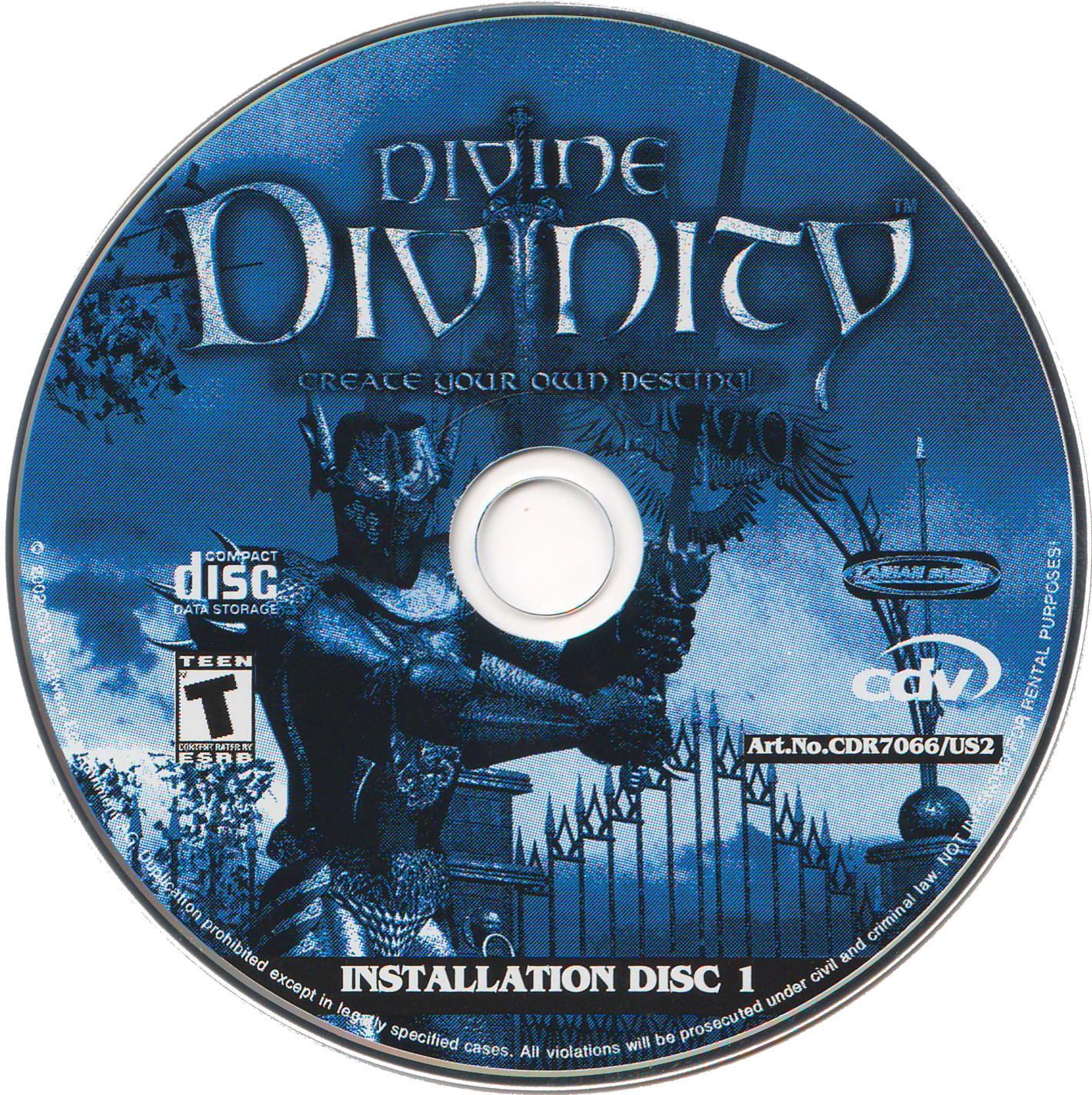 Divinitus Cd Divine Divinity Disc 1-3 Microsoft Windows PC CD Game Set – PC Gamez USA