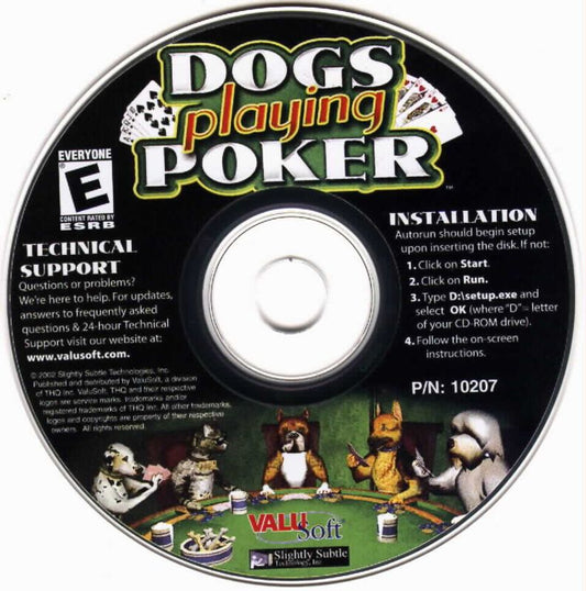 Dogs Playing Poker Microsoft Windows PC CD-PC Gamez USA