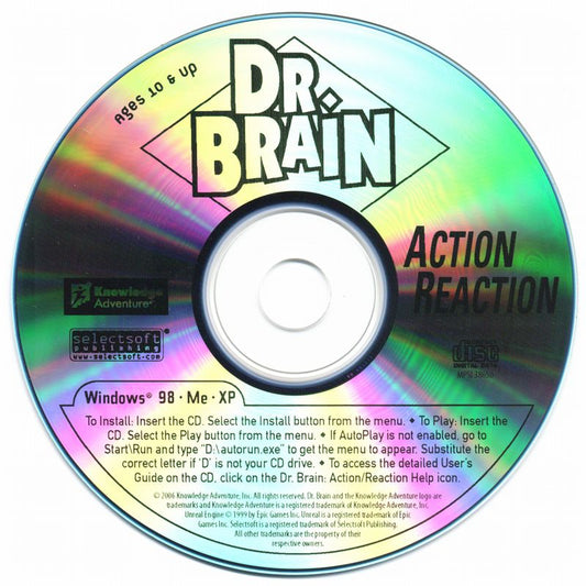 Dr. Brain Action Reaction Microsoft Windows PC CD-PC Gamez USA