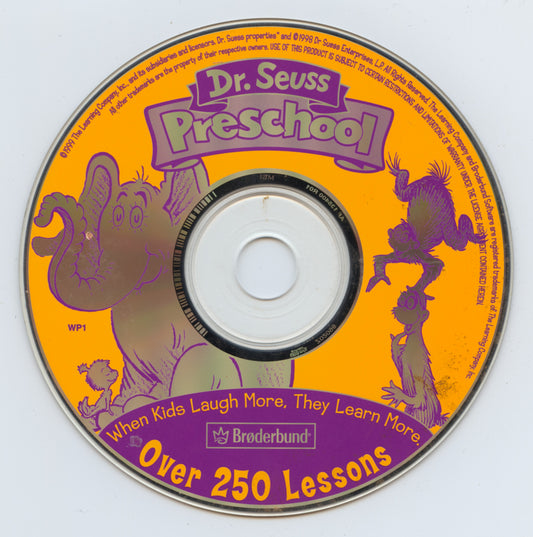 Dr. Seuss Preschool (Broderbund)(1998) Microsoft Windows PC CD-PC Gamez USA