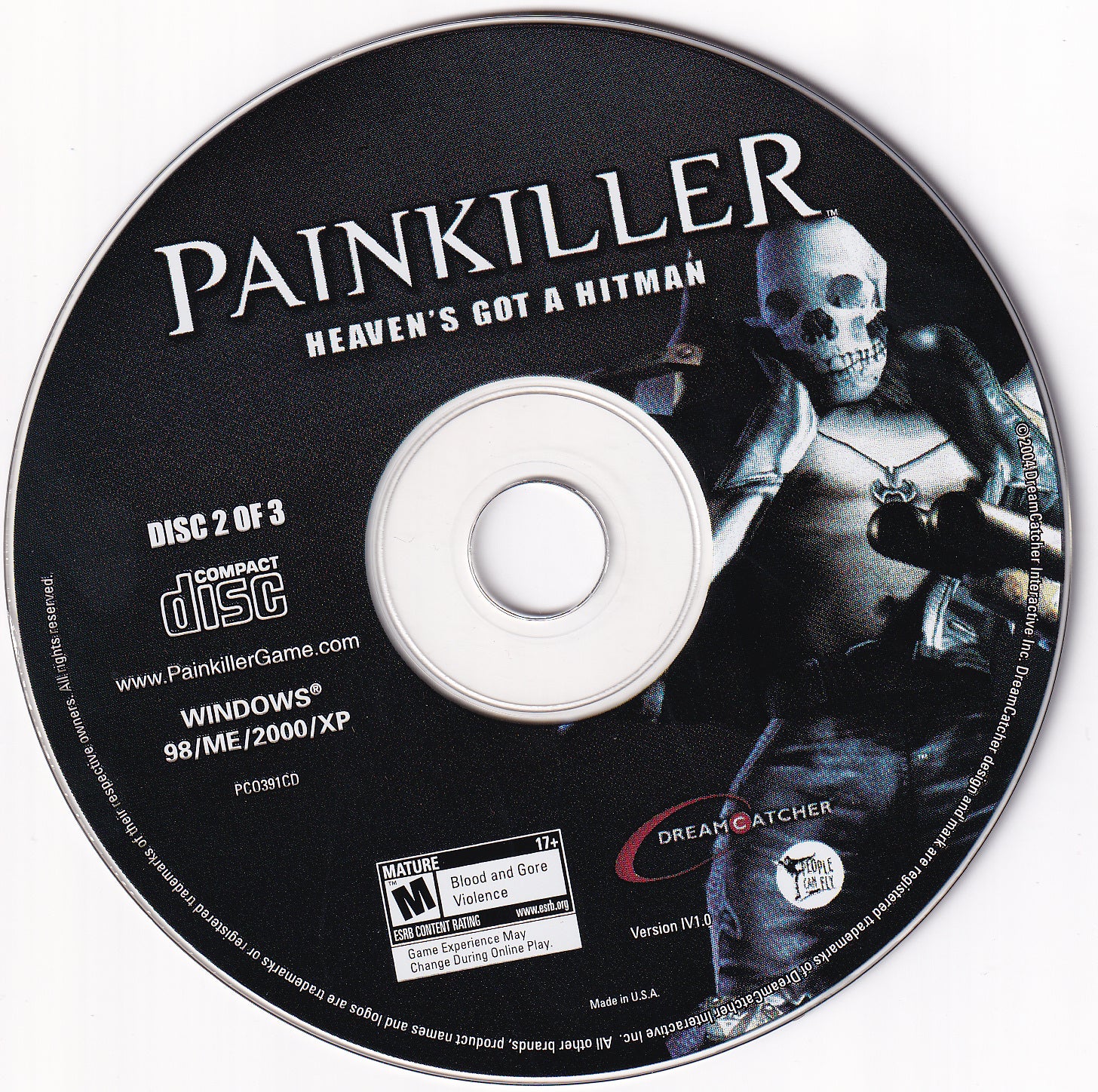 Painkiller Heaven's Got a Hitman Disc 1-3 Microsoft Windows PC CD-PC Gamez USA