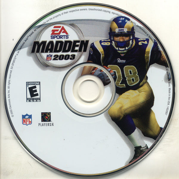 MADDEN NFL 03 Microsoft Windows PC CD-PC Gamez USA