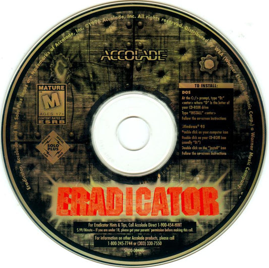 ERADICATOR Microsoft Windows PC CD-PC Gamez USA
