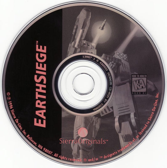 EarthSiege Microsoft Windows PC CD-PC Gamez USA