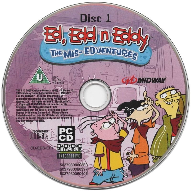 Ed, Edd n Eddy The Mis-Edventures Disc 1-2 Microsoft Windows PC CD-PC Gamez USA