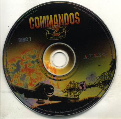 Eidos Commandos 2 Men of Courage Disc 1 - 2 Microsoft Windows PC CD-PC Gamez USA