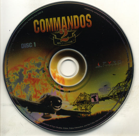 Eidos Commandos 2 Men of Courage Disc 1 - 2 Microsoft Windows PC CD-PC Gamez USA