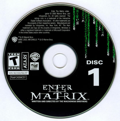 Enter the Matrix Disc 1-4 Microsoft Windows PC CD-PC Gamez USA