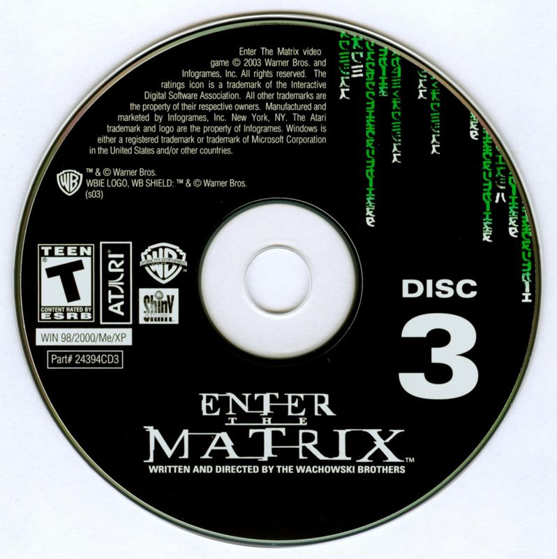 Enter the Matrix Disc 1-4 Microsoft Windows PC CD-PC Gamez USA