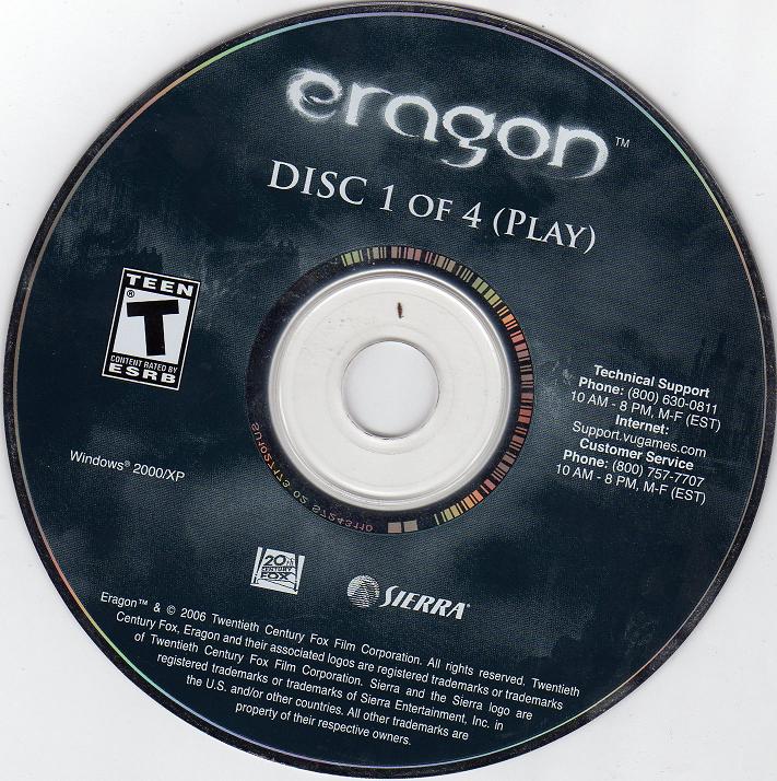 Eragon Disc 1-4 Microsoft Windows PC CD-PC Gamez USA