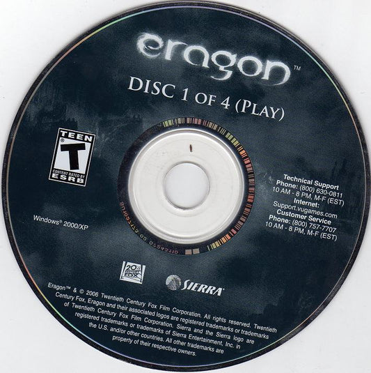 Eragon Disc 1-4 Microsoft Windows PC CD-PC Gamez USA