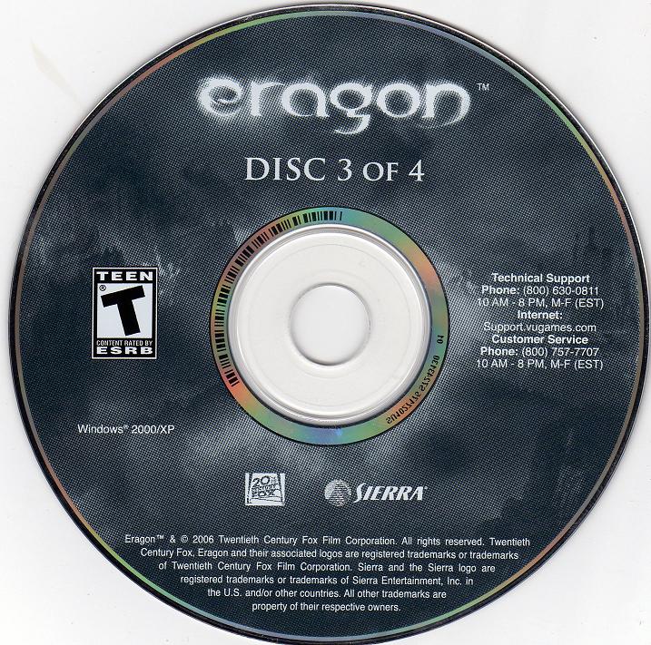 Eragon Disc 1-4 Microsoft Windows PC CD-PC Gamez USA