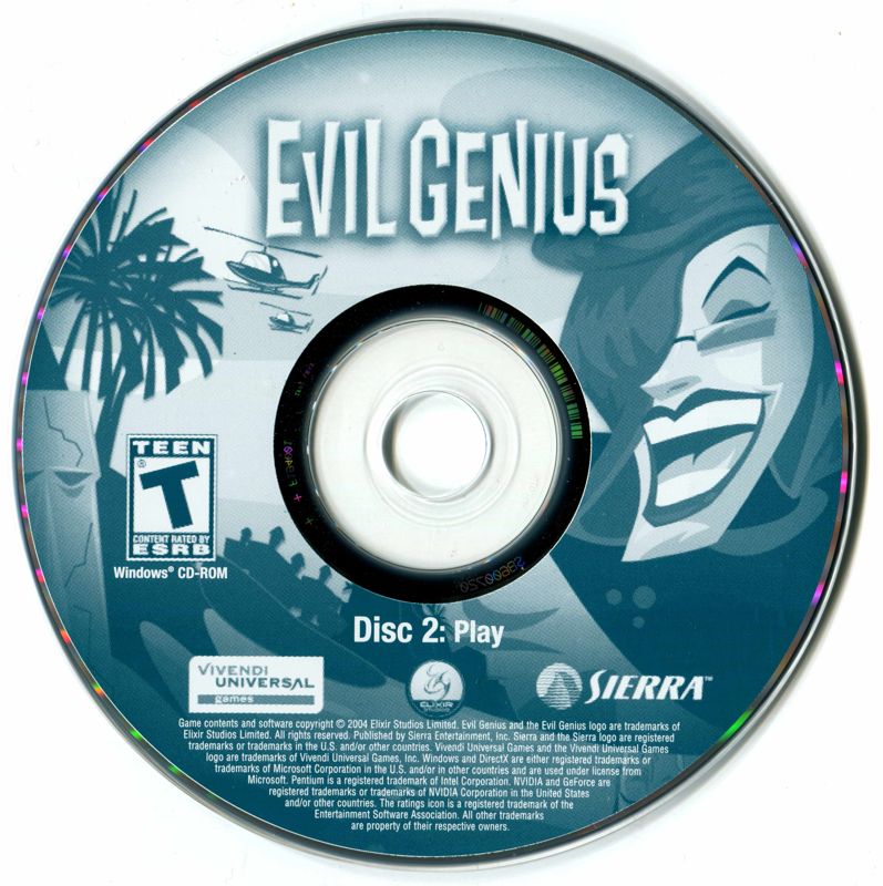 Evil Genius Disc 1-2 Microsoft Windows PC CD-PC Gamez USA