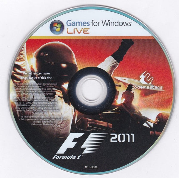 F1 2011 Microsoft Windows PC DVD by PC Gamez USA