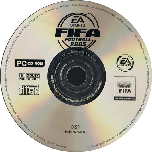 FIFA Soccer 2005 Disc 1-2 Microsoft Windows PC CD-PC Gamez USA