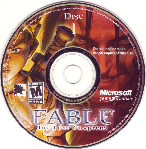 Fable - The Lost Chapters Disc 1-4 Microsoft Windows PC CD by PC Gamez USA