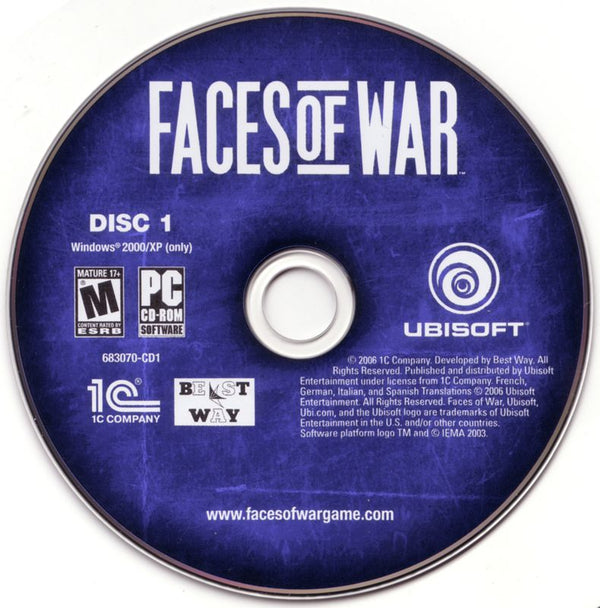 Faces of War Disc 1-3 Microsoft Windows PC CD-PC Gamez USA