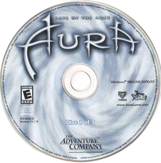 Aura Fate Of The Ages Disc 1-3 Microsoft Windows PC CD-PC Gamez USA
