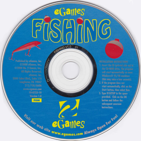 Fishing (eGames) (2000) Microsoft Windows PC CD by PC Gamez USA