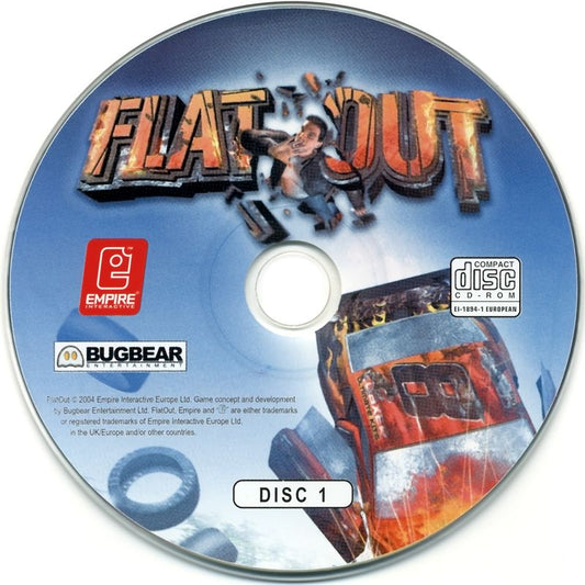 Flatout Disc 1-2 Microsoft Windows PC CD-PC Gamez USA